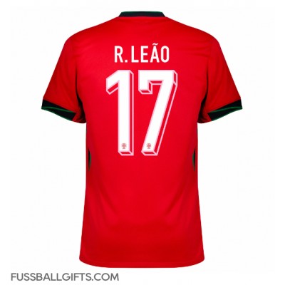 Portugal Rafael Leao #17 Fußballbekleidung Heimtrikot EM 2024 Kurzarm Portugal Rafael Leao #17 Fußballbekleidung Heimtrikot EM 2024 Kurzarm